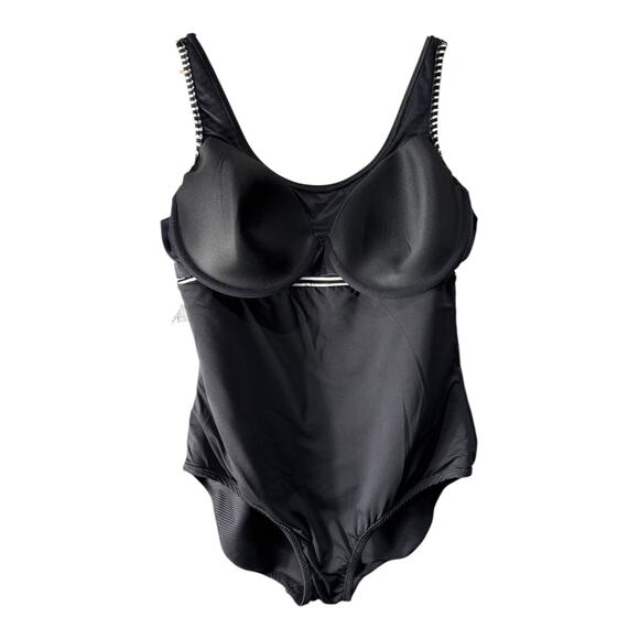 Lands' End One Piece Swimsuit Striped Red White Blue Size 18 - Picture 8 of 15